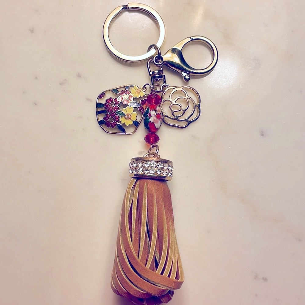 SALE! Cloisonné charm keychain #4 - Picture 1 of 4